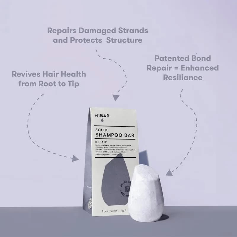 HIBAR Repair Shampoo Bar 3.3oz | For Damaged, Brittle Hair, Plastic-Free, Vegan thumbnail 4