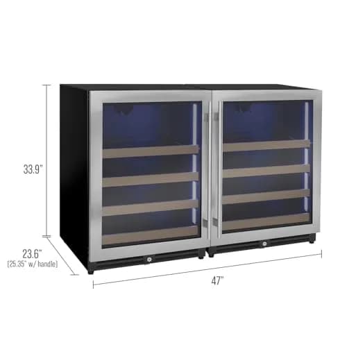 Allavino Reserva Series Stainless Steel Side-by-Side Beverage Center 2X-VSBC24L-SS | Precise Temperature Control & Elegant Design thumbnail 7