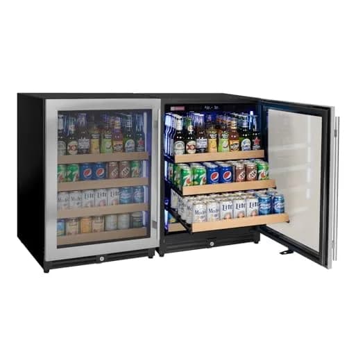 Allavino Reserva Series Stainless Steel Side-by-Side Beverage Center 2X-VSBC24L-SS | Precise Temperature Control & Elegant Design thumbnail 2