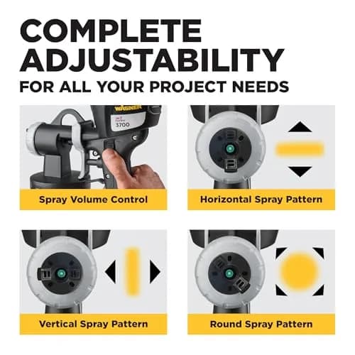 Wagner Earlex 3700 Handheld HVLP Finishing Sprayer with Multi-Tip Kit | Fine Finish for Woodwork & Furniture thumbnail 3