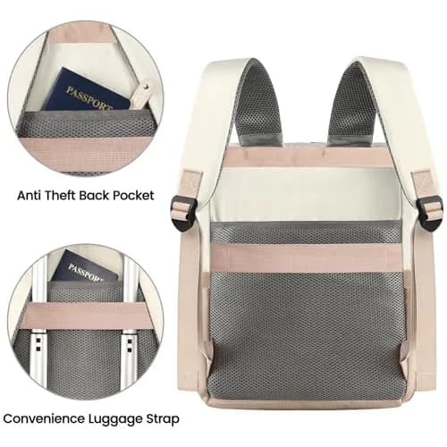 FALANKO Water Resistant Laptop Backpack for Women, 15.6 Inch | Large Capacity & RFID Security thumbnail 2