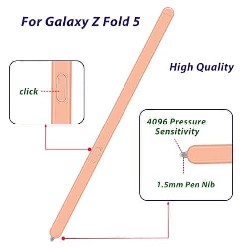 LiXiongBao Galaxy Z Fold 5/6 S Pen Fold Edition (Orange) | Slim, Accurate Control, Long-Lasting Stylus thumbnail 2