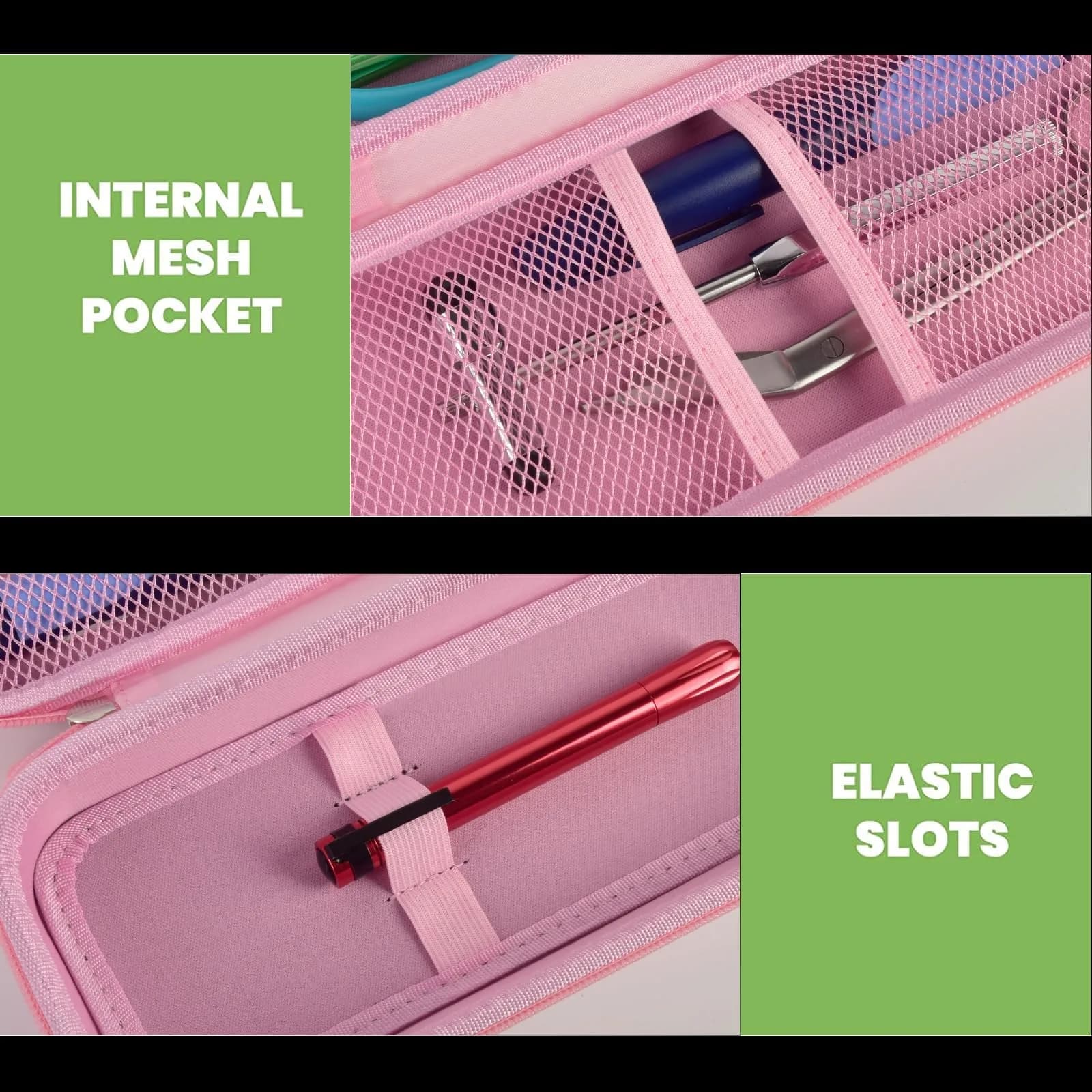 ALKOO Stethoscope Case for 3M Littmann Classic III/Cardiology IV & MDF, Pink | Heavy Duty EVA Hard Shell Organizer with Smart Storage for Medical Professionals thumbnail 3