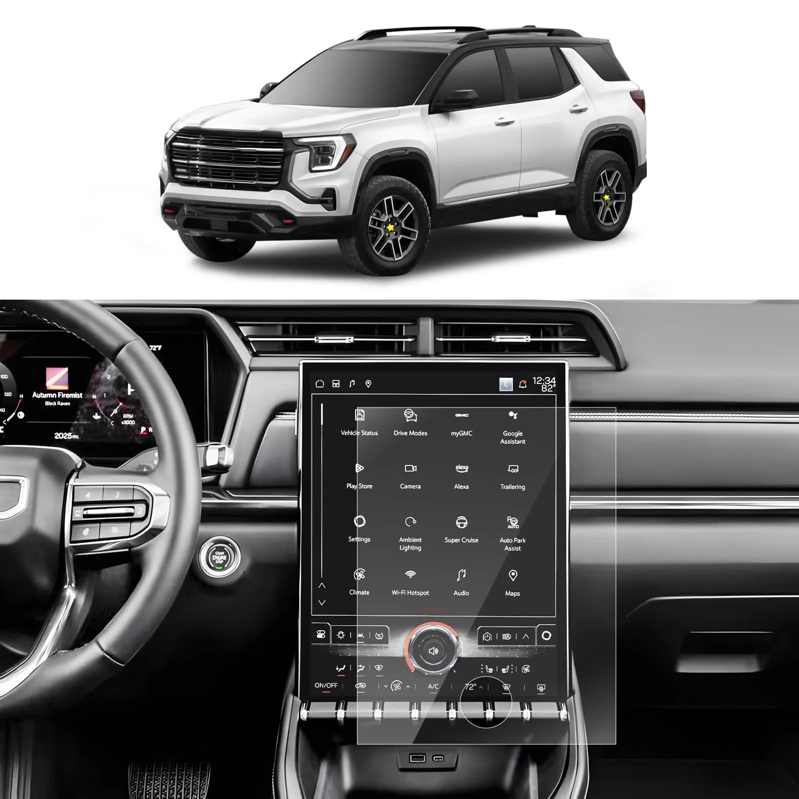 SKTU Screen Protector for 2025+ GMC Terrain 15-Inch | Anti-Scratch & Anti-Glare