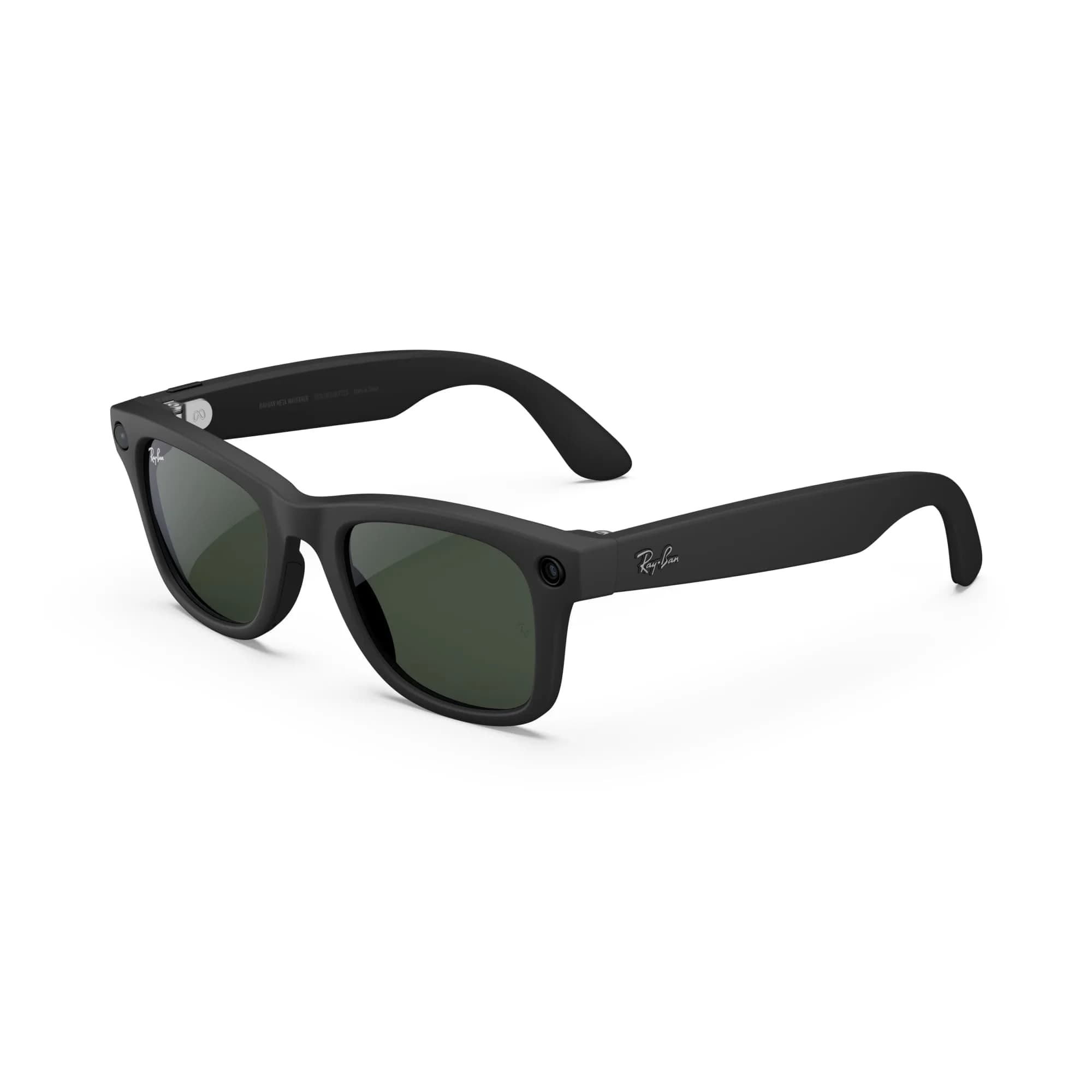 Meta Ray-Ban Meta (Gen 1) Wayfarer Large Matte Black Smart AI Glasses | 12MP Camera, Open-Ear Audio, 32GB Storage