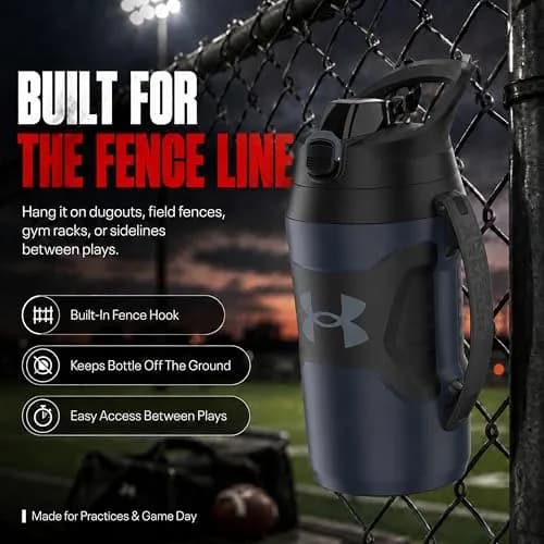 Under Armour 64oz (1.89 L) Insulated Water Bottle with Handle & Fence Hook | Keeps Cold 12 Hours thumbnail 5