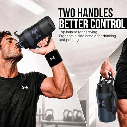 Under Armour 64oz (1.89 L) Insulated Water Bottle with Handle & Fence Hook | Keeps Cold 12 Hours thumbnail 7