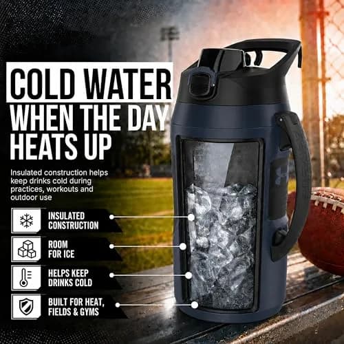Under Armour 64oz (1.89 L) Insulated Water Bottle with Handle & Fence Hook | Keeps Cold 12 Hours thumbnail 3