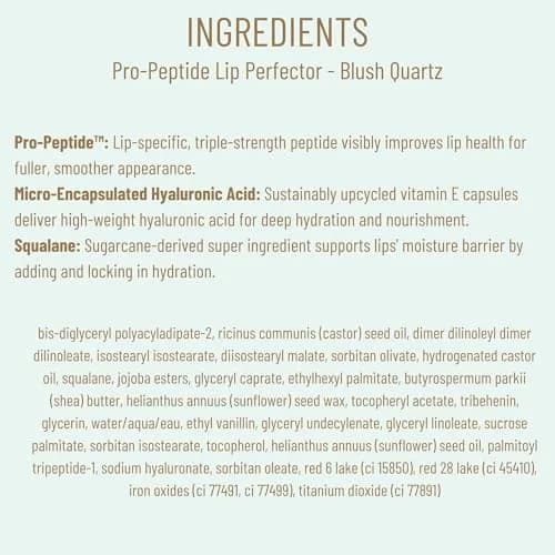 BIOSSANCE Pro-Peptide Lip Perfector 1 Count | Hydrating Vegan Lip Balm with Collagen & Hyaluronic Acid thumbnail 4