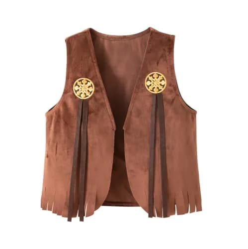 LXKIKMM Kids Western Cowgirl Costume Set 5-6 Years | Cowboy & Cowgirl Halloween Outfit thumbnail 3