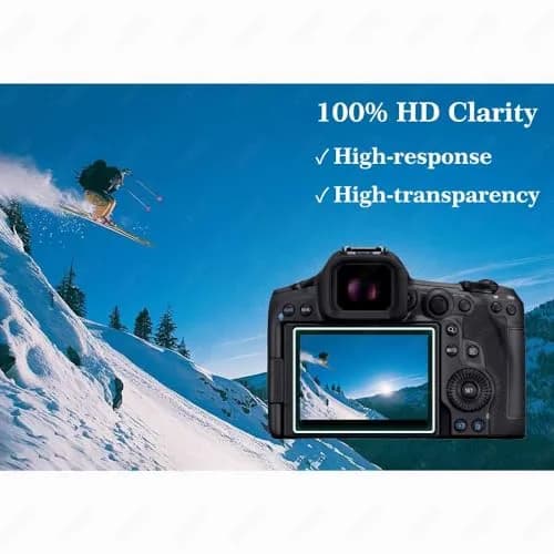 ULBTER Tempered Glass Screen Protector for Canon EOS R5 Mark II LCD + Top Screen | 9H Hardness, 99.99% HD Clarity thumbnail 4