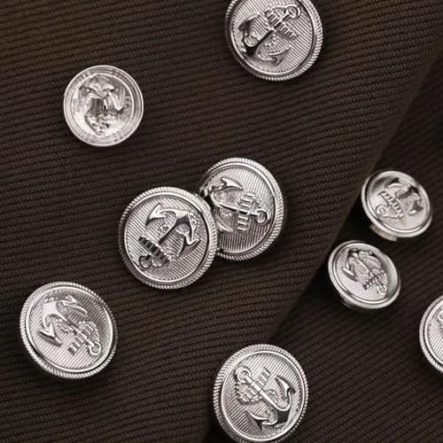 Xentrlologic Silver Metal Blazer Buttons Set 18mm & 23mm | Durable Zinc Alloy for Men Suit & Coat thumbnail 7