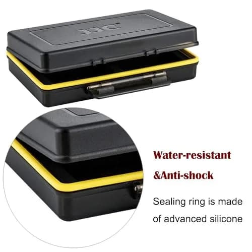 JJC Camera Battery Memory Card Case Water-Resistant & Shockproof | Organizer for Canon Nikon Sony Fujifilm Olympus thumbnail 4