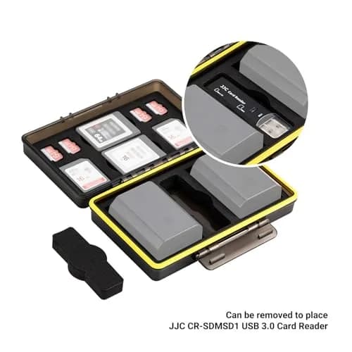 JJC Camera Battery Memory Card Case Water-Resistant & Shockproof | Organizer for Canon Nikon Sony Fujifilm Olympus thumbnail 5