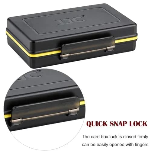 JJC Camera Battery Memory Card Case Water-Resistant & Shockproof | Organizer for Canon Nikon Sony Fujifilm Olympus thumbnail 6