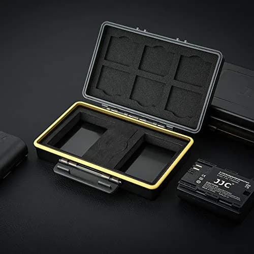 JJC LP-E6 LP-E6N LP-E6NH Battery SD Card Case Holder for 6 SD 2 Battery Water-Resistant Camera Storage (15.99 USD) thumbnail 6