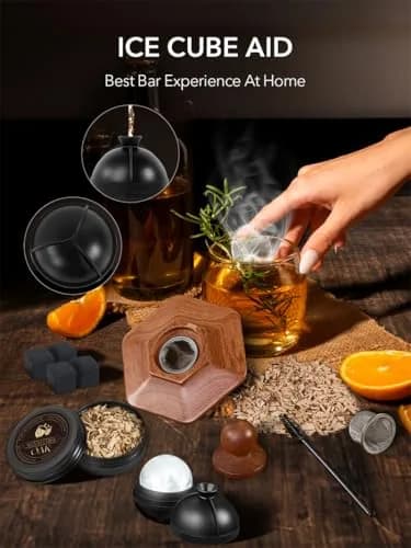 CAMKEY 23Pcs Whiskey Smoker Kit with Torch & 12 Wood Chips | Oak Wood Infuser Set thumbnail 5