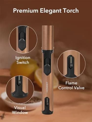 CAMKEY 23Pcs Whiskey Smoker Kit with Torch & 12 Wood Chips | Oak Wood Infuser Set thumbnail 7
