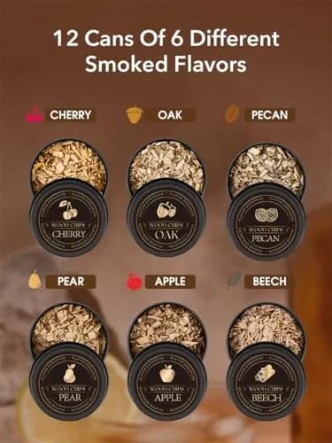 CAMKEY 23Pcs Whiskey Smoker Kit with Torch & 12 Wood Chips | Oak Wood Infuser Set thumbnail 3