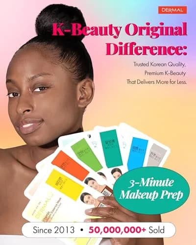 DERMAL 32 Combo Pack Korean Facial Sheet Masks | Hydrating, Brightening, Elasticizing for All Skin Types thumbnail 7