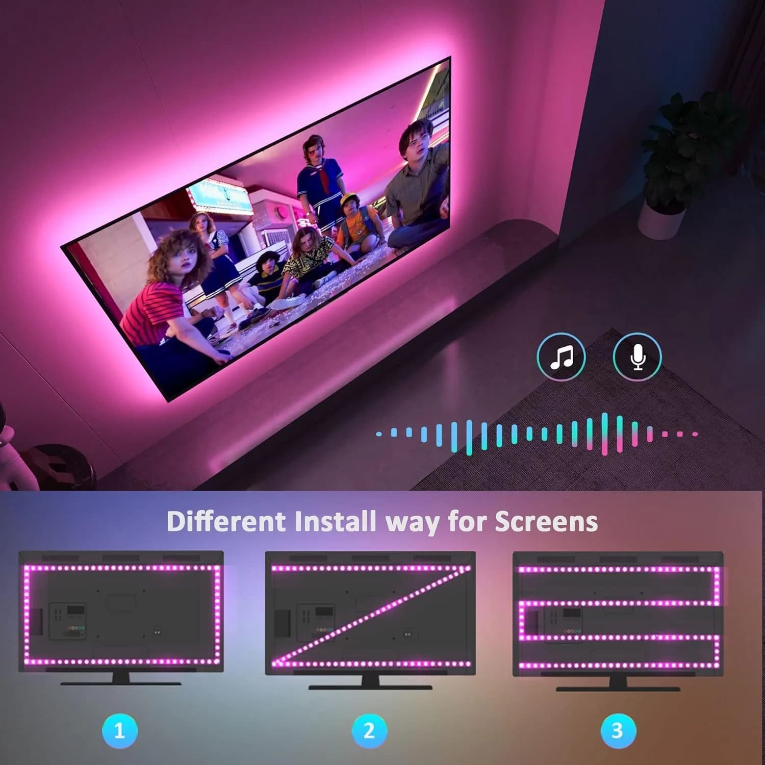 Nexillumi HDMI LED Lights for TV 32.8ft (9.99m) | Immersive RGB Backlight for 55-150 Inch TVs - view 6