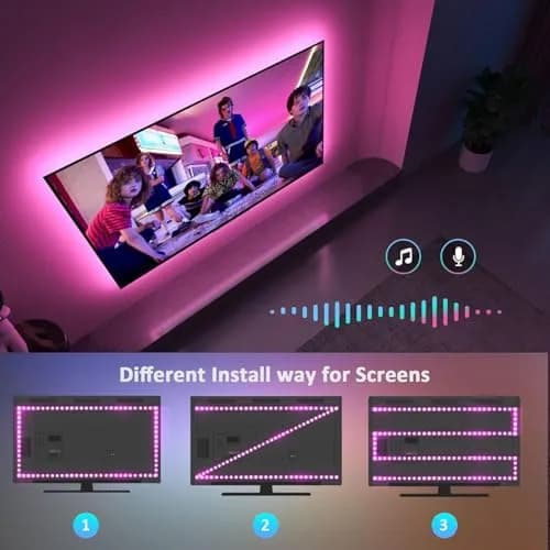 Nexillumi HDMI LED Lights for TV 32.8ft (9.99m) | Immersive RGB Backlight for 55-150 Inch TVs thumbnail 6