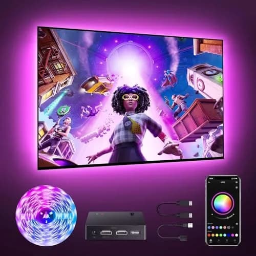 Nexillumi HDMI LED Lights for TV 32.8ft (9.99m) | Immersive RGB Backlight for 55-150 Inch TVs thumbnail 1