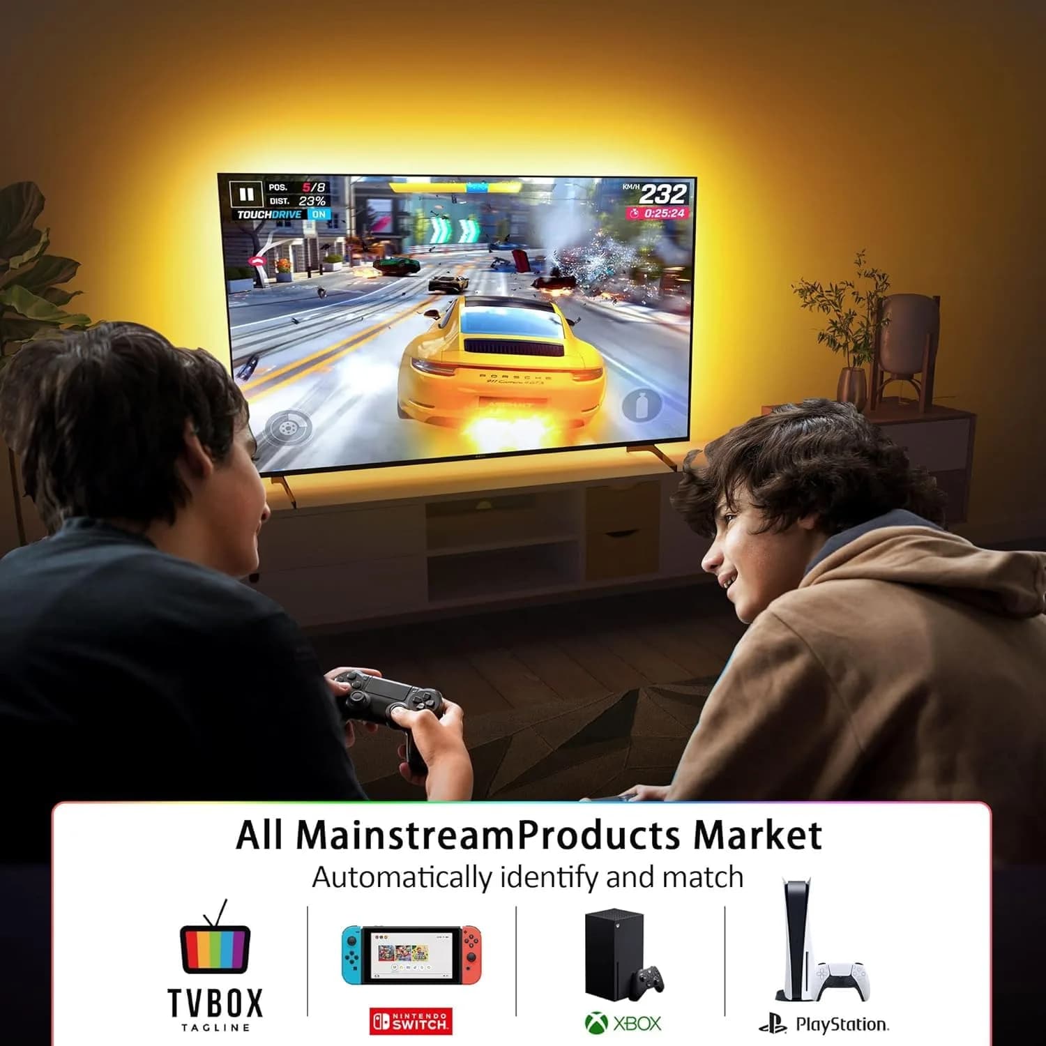Nexillumi HDMI 32.8ft RGB LED Strip Lights for 55"-85" TVs, App & Remote Control - view 3