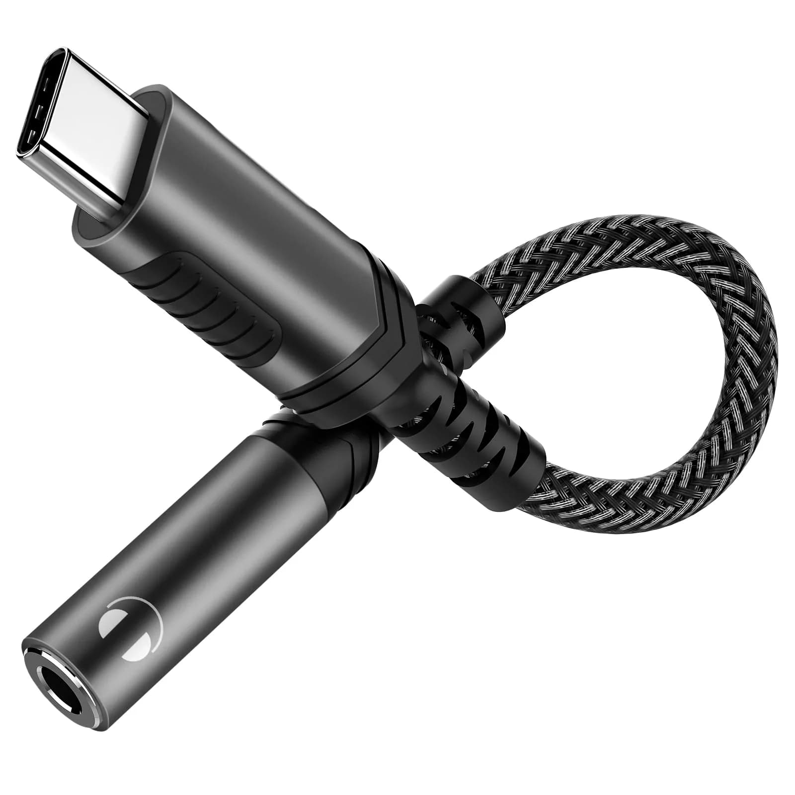 iMangoo USB C to 3.5mm Audio Headphones Adapter for Samsung S26 Ultra S25 S24 S23 | High-Quality DAC, Durable, Compact - main product image