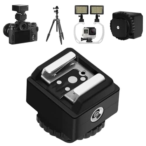 MEDALight Hot Shoe Adapter with PC Port | Compatible with Camera Flashes & Studio Lights thumbnail 1