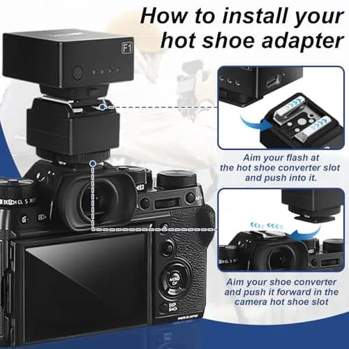 MEDALight Hot Shoe Adapter with PC Port | Compatible with Camera Flashes & Studio Lights thumbnail 2