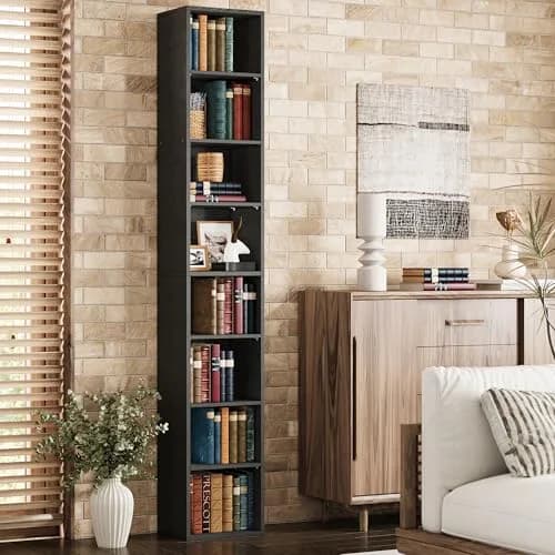 IRONCK Tall Narrow Bookshelf 8 Tiers | Compact Corner Floor Standing Storage 71 in Tall thumbnail 1