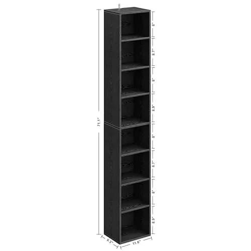 IRONCK Tall Narrow Bookshelf 8 Tiers | Compact Corner Floor Standing Storage 71 in Tall thumbnail 6