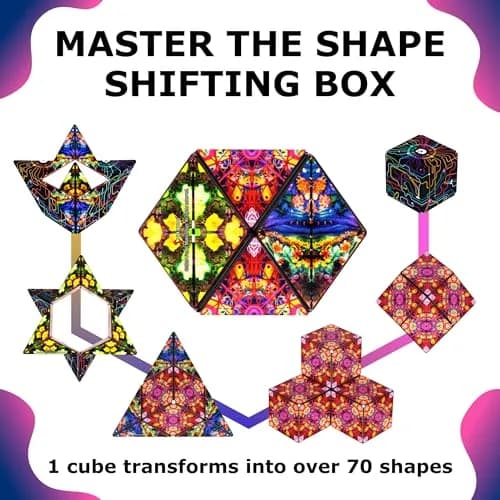 Shashibo DODECA Magnetic Puzzle Cube, Qdot Map, 6.4 cm (2.5 inches) | 100+ Shapes for Focus & Stress Relief thumbnail 4