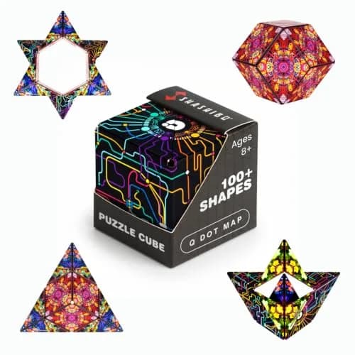 Shashibo DODECA Magnetic Puzzle Cube, Qdot Map, 6.4 cm (2.5 inches) | 100+ Shapes for Focus & Stress Relief thumbnail 1