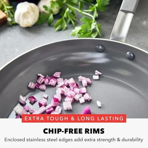 GreenPan x Bobby Flay Stainless Steel 12 Piece Cookware Set | Professional Grade Tri-Ply, PFAS-Free Nonstick, Induction & Oven Safe thumbnail 6