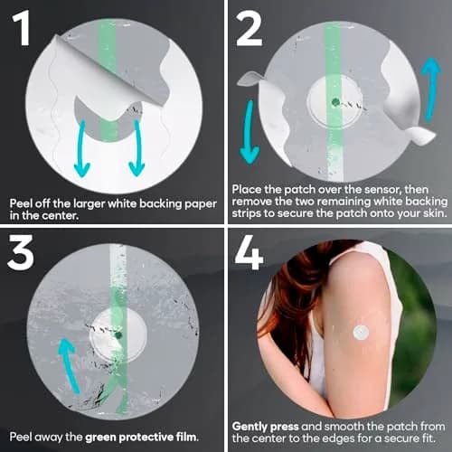 Adamson Freestyle Libre 2 Waterproof Sensor Cover 20 Pack | No Glue, Skin-Friendly, Discreet & Durable thumbnail 3