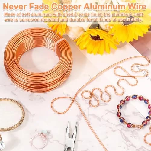 Cruzix Aluminum Craft Wire 12 Gauge (2mm) 34m | Bendable, Rust-Resistant Wire for Jewelry Making & Sculpting thumbnail 2