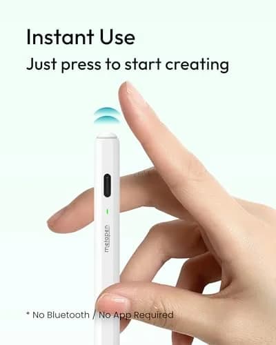 Metapen Pencil Air8 Stylus for iPad 2018-2026 | 10-Min Faster Charge, Palm Rejection, 20-Hr Battery thumbnail 6