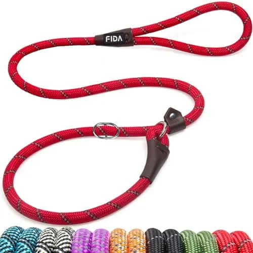 Fida Dog Leash 4 ft x 1/2" | Anti-pull Slip Lead for Large & Medium Dogs thumbnail 1