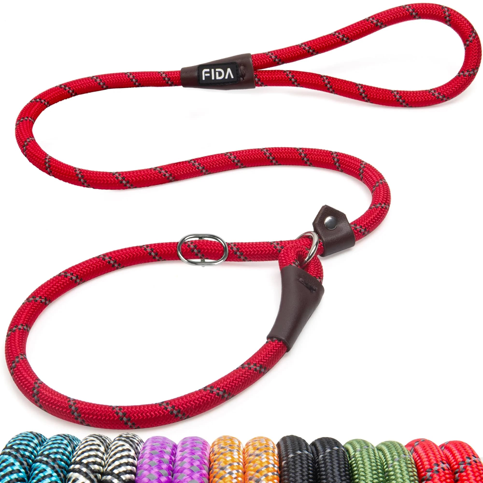 Fida Dog Leash 4 ft x 1/2" | Anti-pull Slip Lead for Large & Medium Dogs - main product image