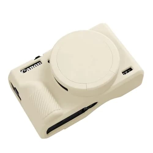 Easy Hood Silicone Camera Case for Canon G7X Mark III (Beige) | Enhanced Grip & Shock Absorption thumbnail 1