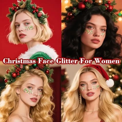 MEICOLY Red White Green Glitter Gel for Face & Body | 50ml (1.76 Fl Oz) thumbnail 7