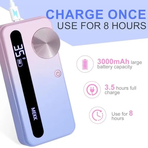 MEKK Professional Nail Drill 35000RPM with LCD Display & 12 Bits | Cordless E-File for Acrylic Gel Nails thumbnail 3