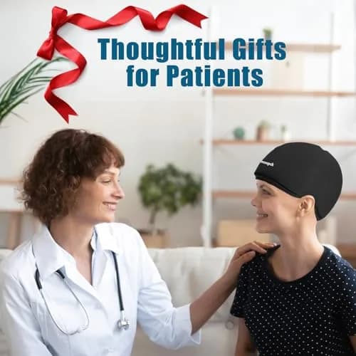 sfiocoopck Cold Cap for Chemotherapy Patients, Migraine Ice Hat 360° Fit | Scalp Cooling for Hair Loss Prevention thumbnail 6