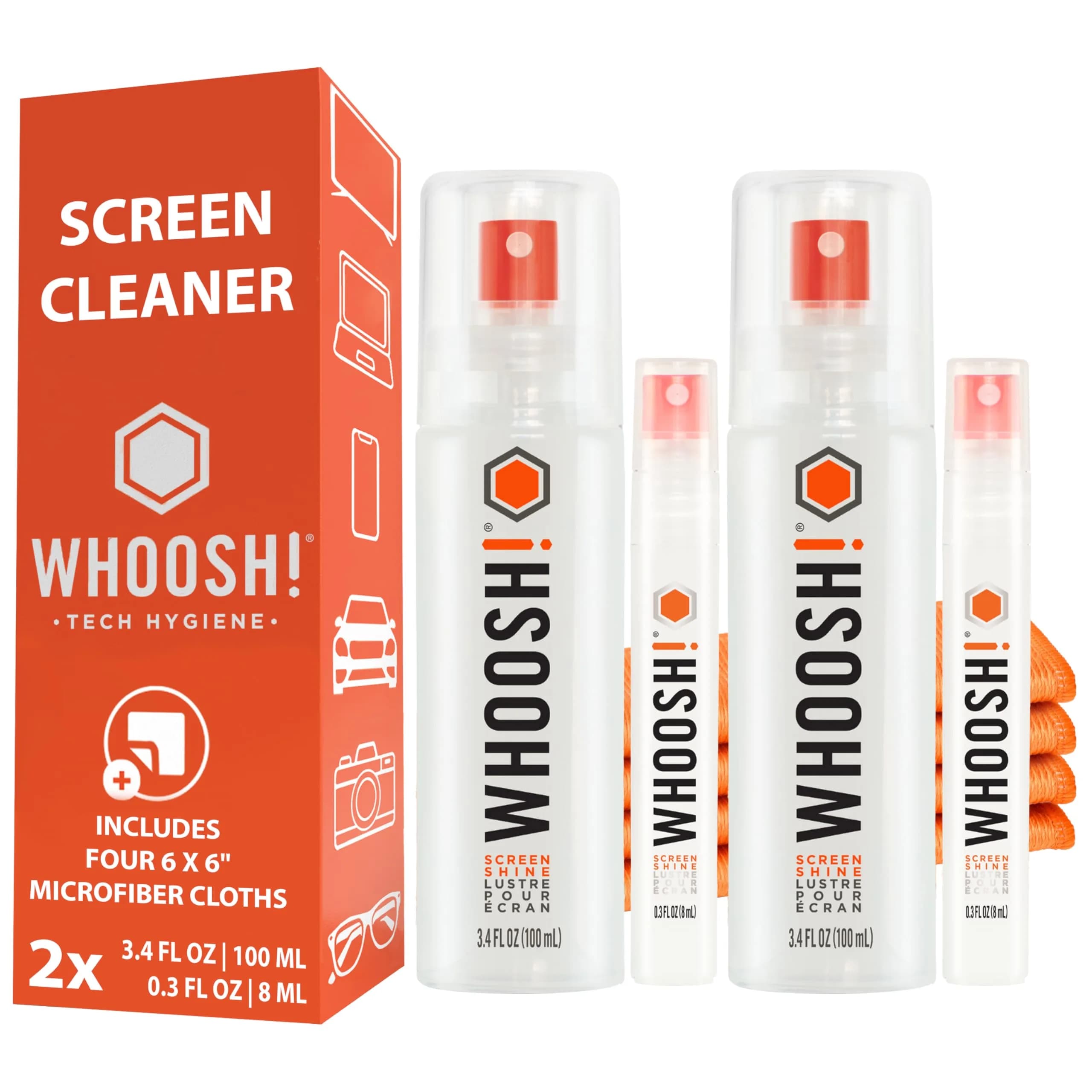 WHOOSH! Screen Shine Duo Electronic Cleaning Kit - 3.7 Fl Oz (Pack of 2) - main product image