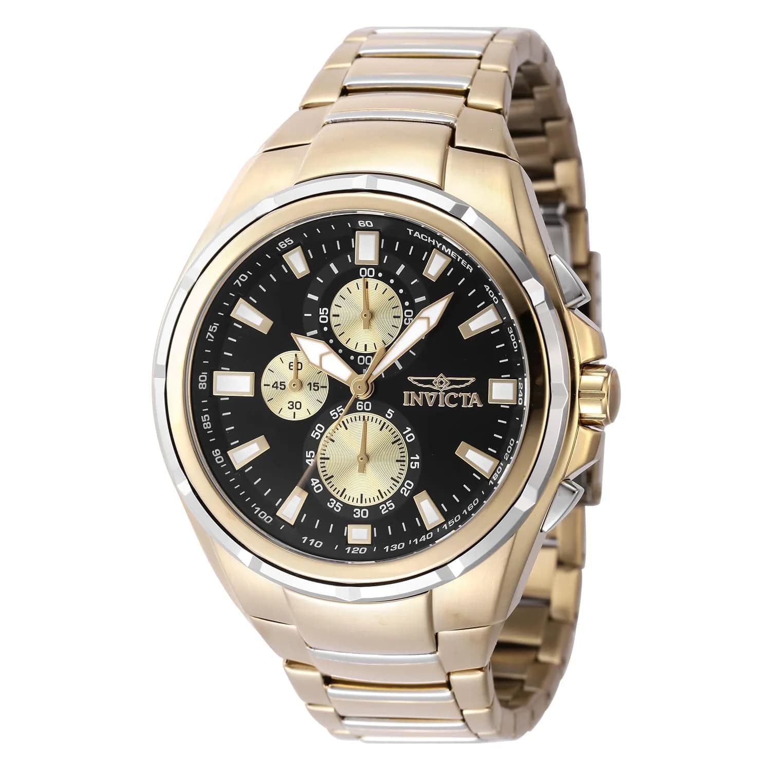 Invicta Aviator Men 50mm Quartz Gold Watch | Modern Style & 5ATM Water Resistance — Gold