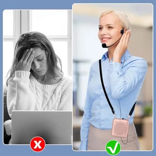 Norwii Portable Voice Amplifier with Wired Microphone Headset, 10W Output, 30 Hours Battery | Classroom Teaching & Outdoor Events thumbnail 5