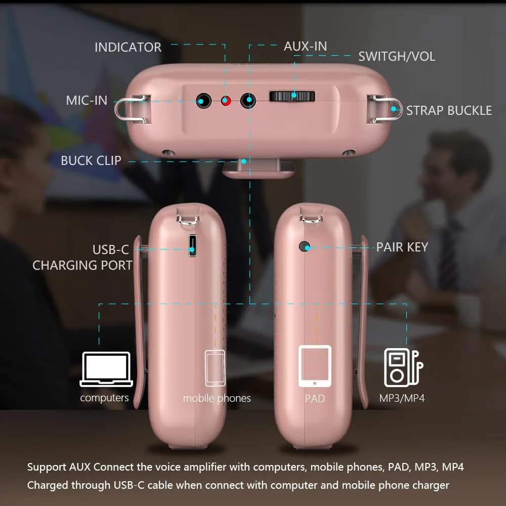 Norwii Portable Voice Amplifier with Wired Microphone Headset, 10W Output, 30 Hours Battery | Classroom Teaching & Outdoor Events - view 9