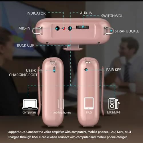 Norwii Portable Voice Amplifier with Wired Microphone Headset, 10W Output, 30 Hours Battery | Classroom Teaching & Outdoor Events thumbnail 9